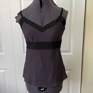 Eight Sixty Purple and Black Cami Color Block Top, Size XS 🔴CLEARANCE🔴